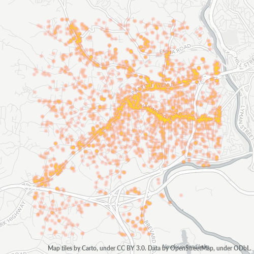 28806 Business Density Heatmap