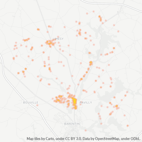 76570 Thermocarte de densité d'activité