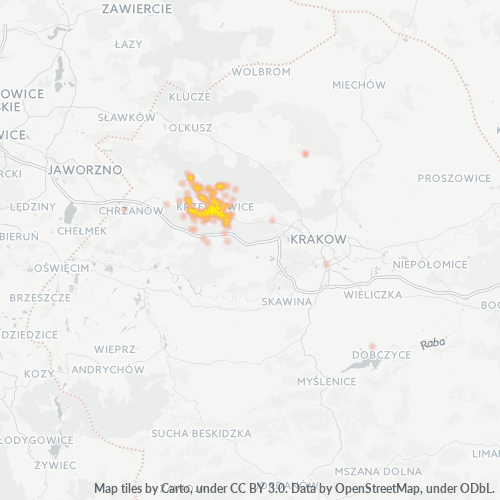 32-065 Mapa intensywności działalności gospodarczej