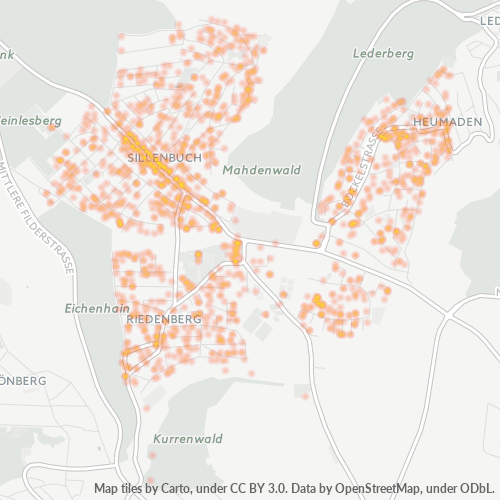 70619 Standortdichte-Heatmap