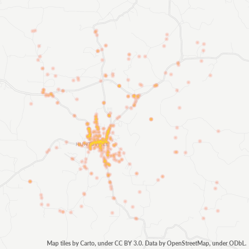 72740 Business Density Heatmap