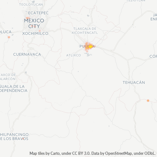 72320 Mapa de calor de densidad empresarial