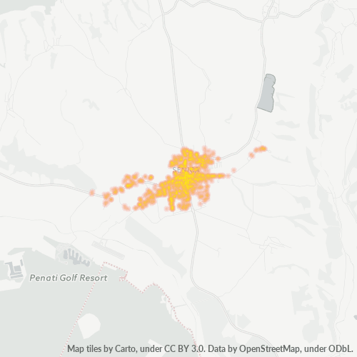 905 01 Teplotná mapa obchodnej hustoty