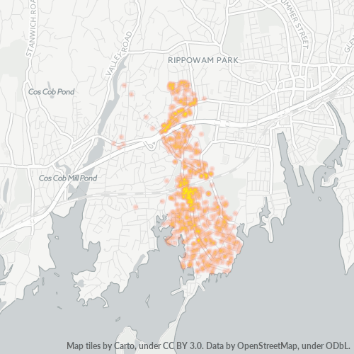 06870 Business Density Heatmap