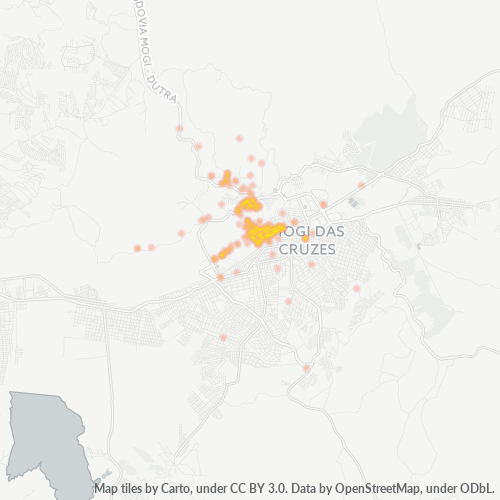 08770-000 Mapa de calor de densidad empresarial
