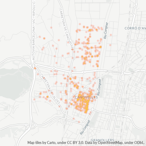 08420 Mapa de calor de densidad empresarial