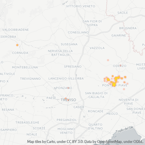 Mappa di calore per cap 31047