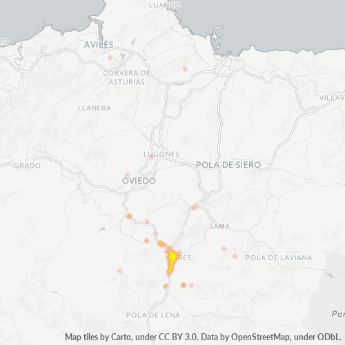 Mapa de calor para código postal 33600