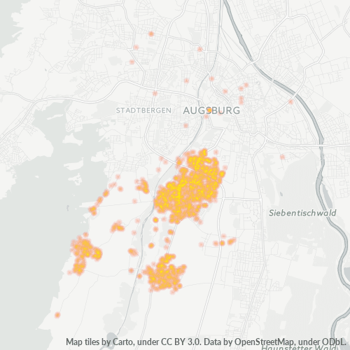 Heatmap für plz 86199