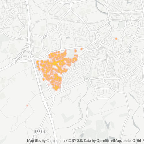 Heatmap voor postcode 4813