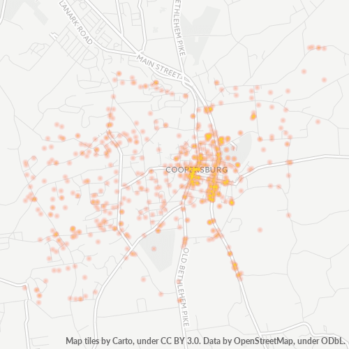18036 Business Density Heatmap