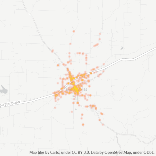 65559 Business Density Heatmap