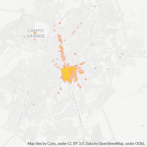 79050-000 Mapa de calor de densidad empresarial