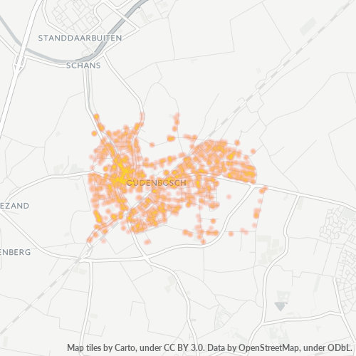 Heatmap voor postcode 4731