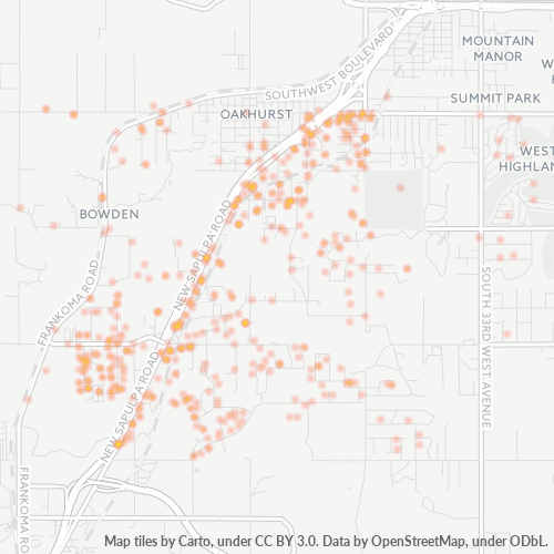 74131 Business Density Heatmap