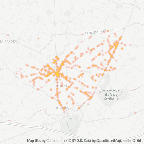 Heatmap voor postcode 1540