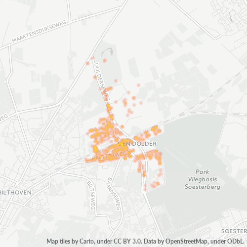Heatmap voor postcode 3734