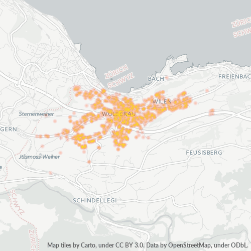 8832 Standortdichte-Heatmap