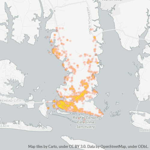28516 Business Density Heatmap