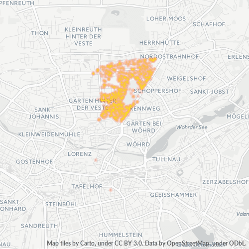 Heatmap für plz 90409