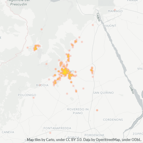 Mappa di calore per cap 33081