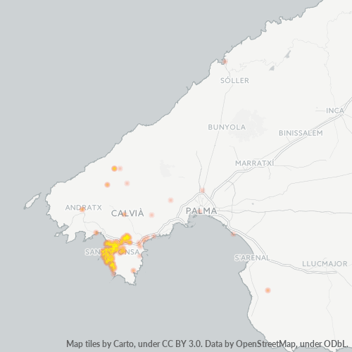 Mapa de calor para código postal 07180