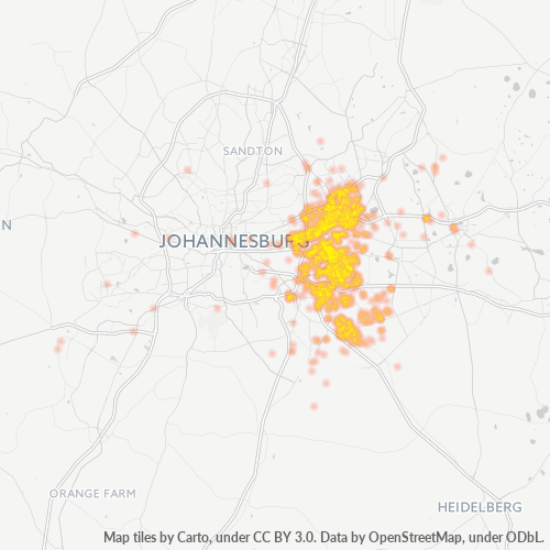 1401 Hittekaart vir Besigheidsdigtheid