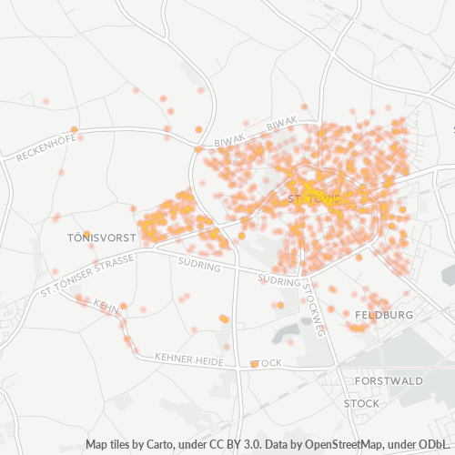 Heatmap für plz 47918