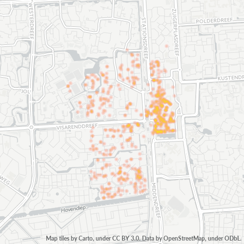 Heatmap voor postcode 8232