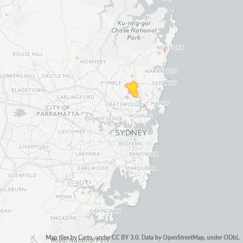 2087 Business Density Heatmap