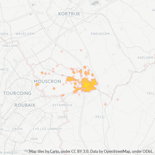 Heatmap voor postcode 7711