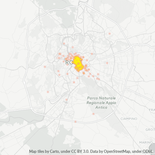 00184 Mappa di concentrazione per la densità di aziende