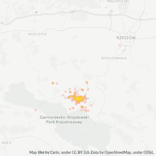 38-100 Mapa intensywności działalności gospodarczej