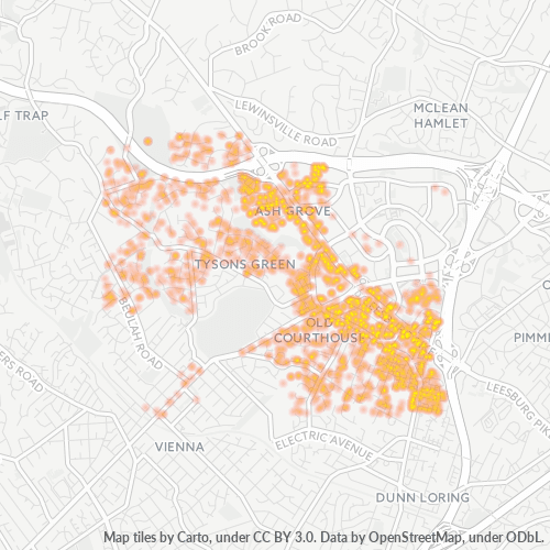 22182 Business Density Heatmap