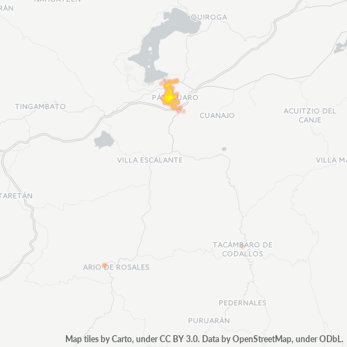 61600 Mapa de calor de densidad empresarial