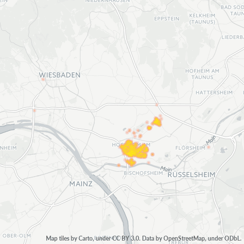 Heatmap für plz 65239