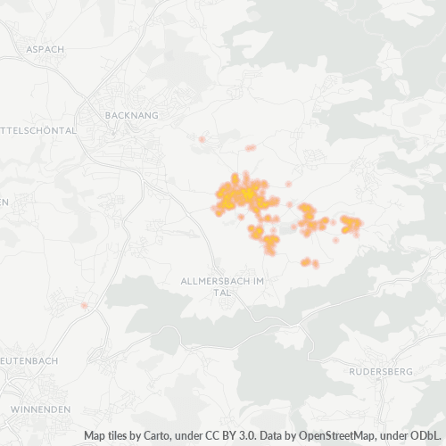 Heatmap für plz 71554
