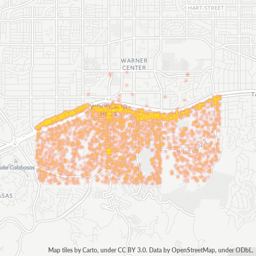 91364 Business Density Heatmap