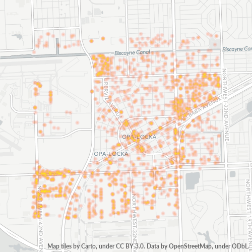 33054 Business Density Heatmap