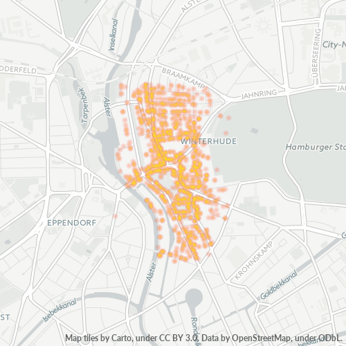 22299 Standortdichte-Heatmap