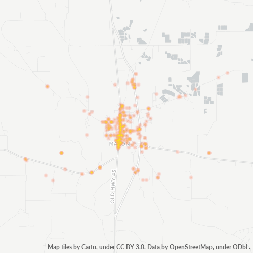 39341 Business Density Heatmap
