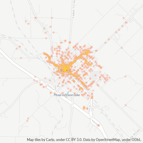 76230 Business Density Heatmap