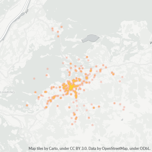 Heatmap für postleitzahl 6306