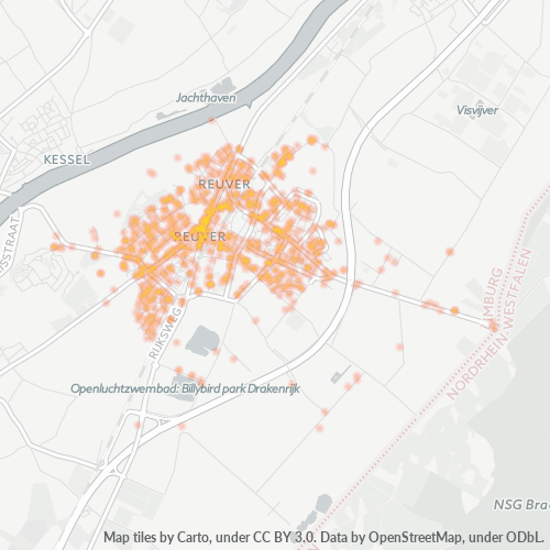 Heatmap voor postcode 5953