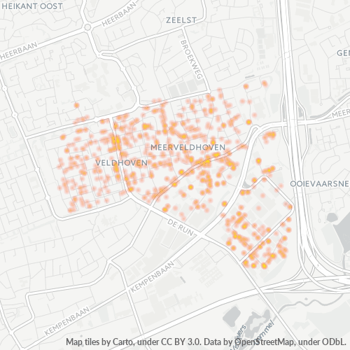 Heatmap voor postcode 5503