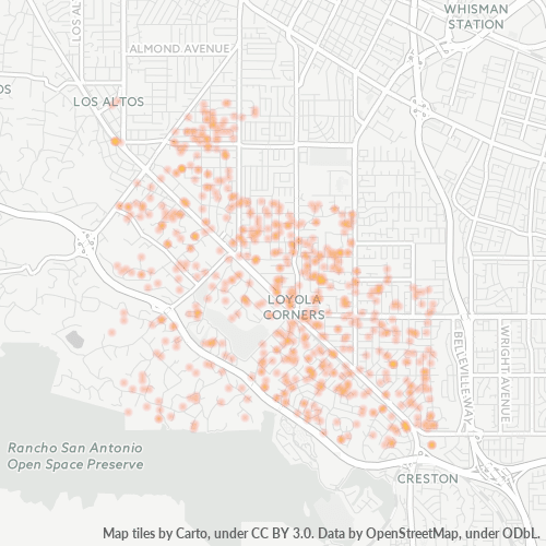 94023 Business Density Heatmap