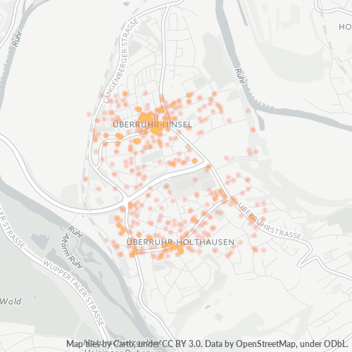 Heatmap für plz 45277