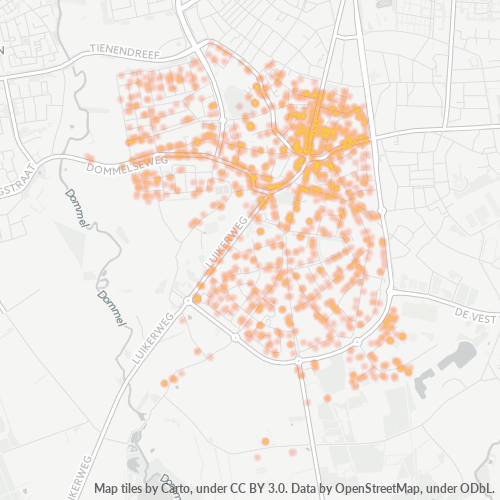 Heatmap voor postcode 5554