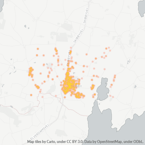 4050 Heatmap over forretningstæthed