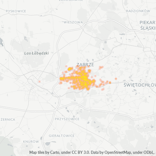 41-800 Mapa intensywności działalności gospodarczej